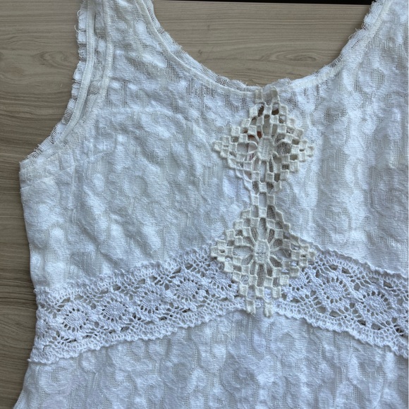 Ivory Lace Free People Mini Dress - M - Picture 2 of 7